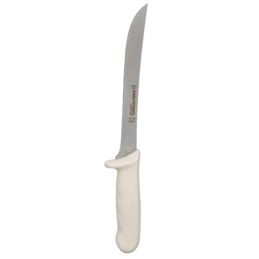 Dexter Russell S114H SANI-SAFE® 7 1/2" Heading Knife w/ Polypropylene White Handle, Carbon Steel
