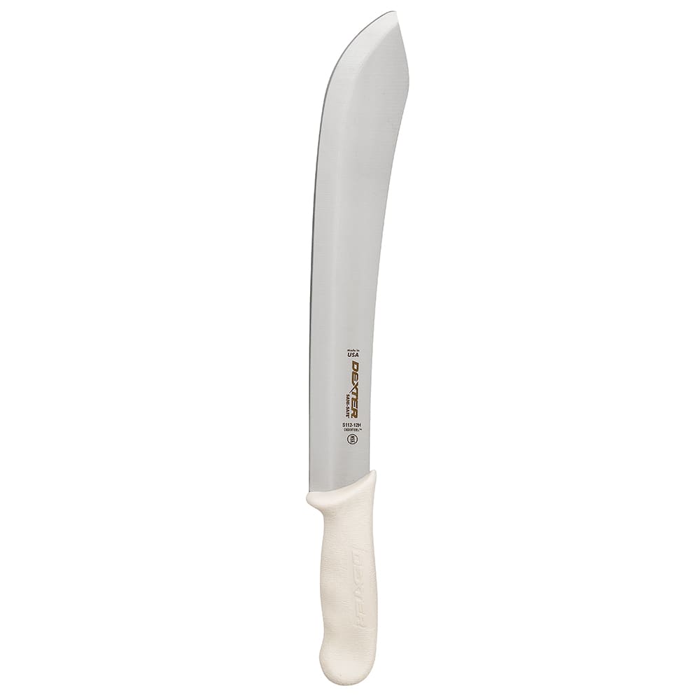 135-04143 SANI-SAFE® 12" Fish Splitter w/ Polypropylene White Handle, Carbon Steel