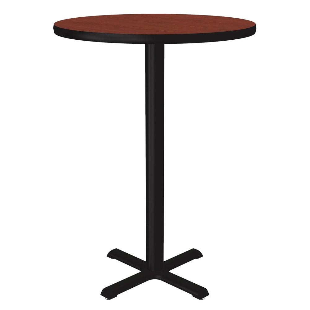 228-BXT24R21 24" Round Dining Height Table - Laminate, Cherry