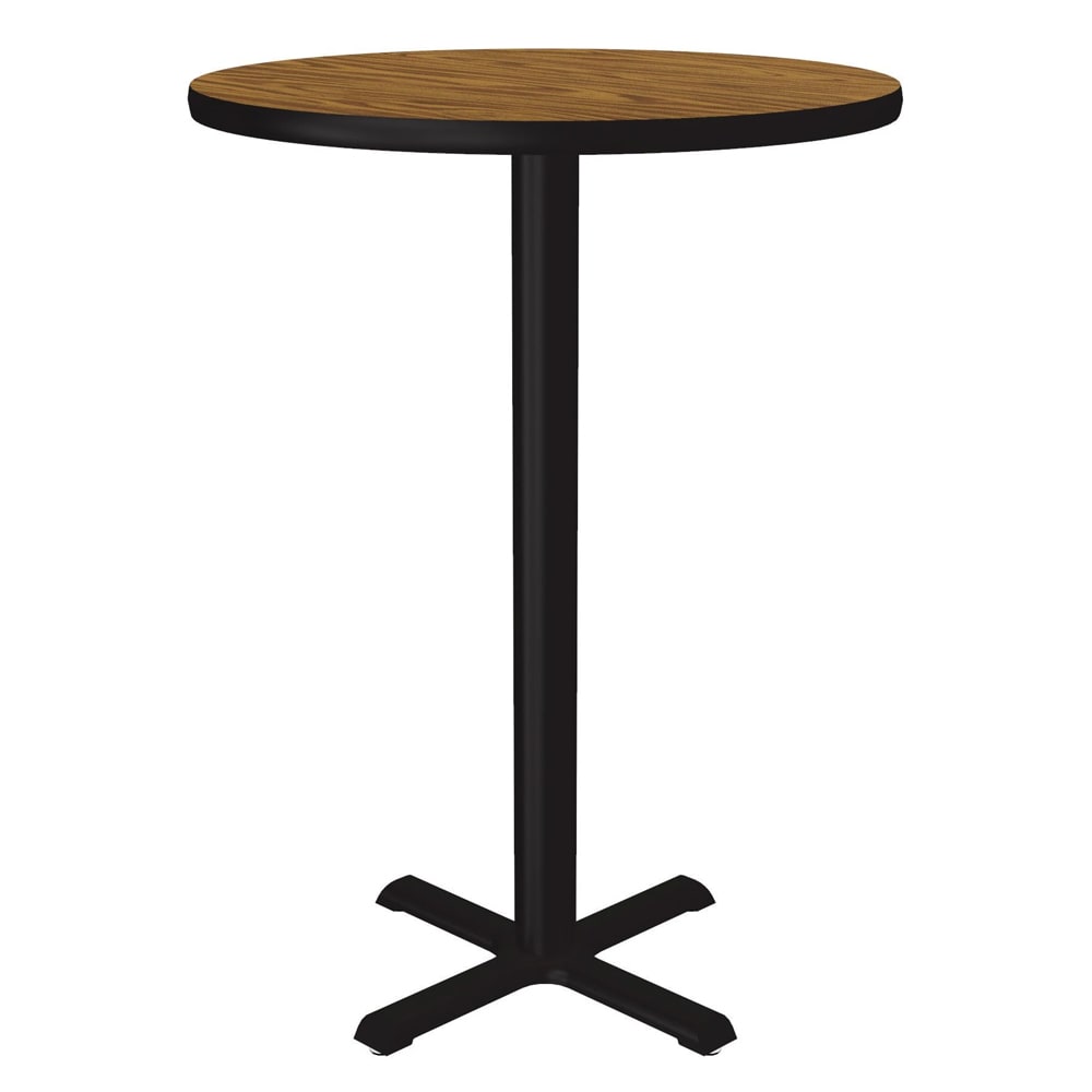 228-BXT24R06 24" Round Dining Height Table - Laminate, Oak