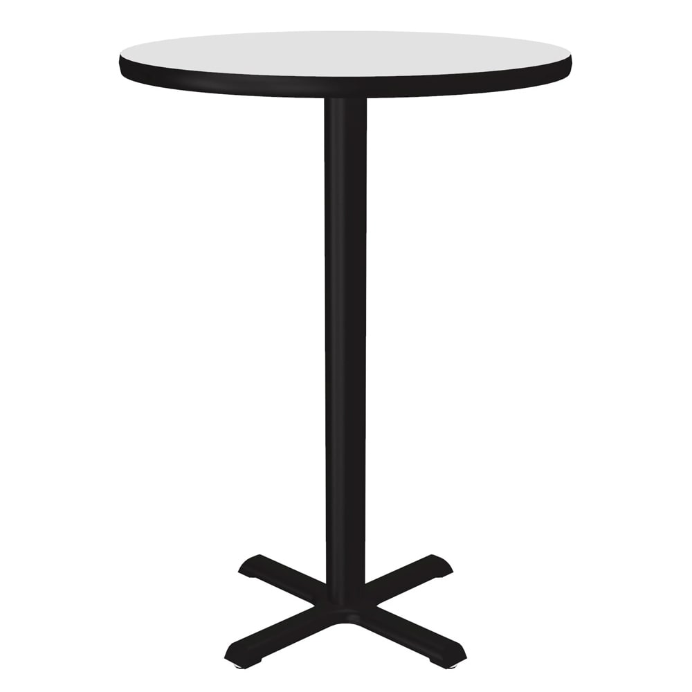 228-BXT24R36 24" Round Dining Height Table - Laminate, White