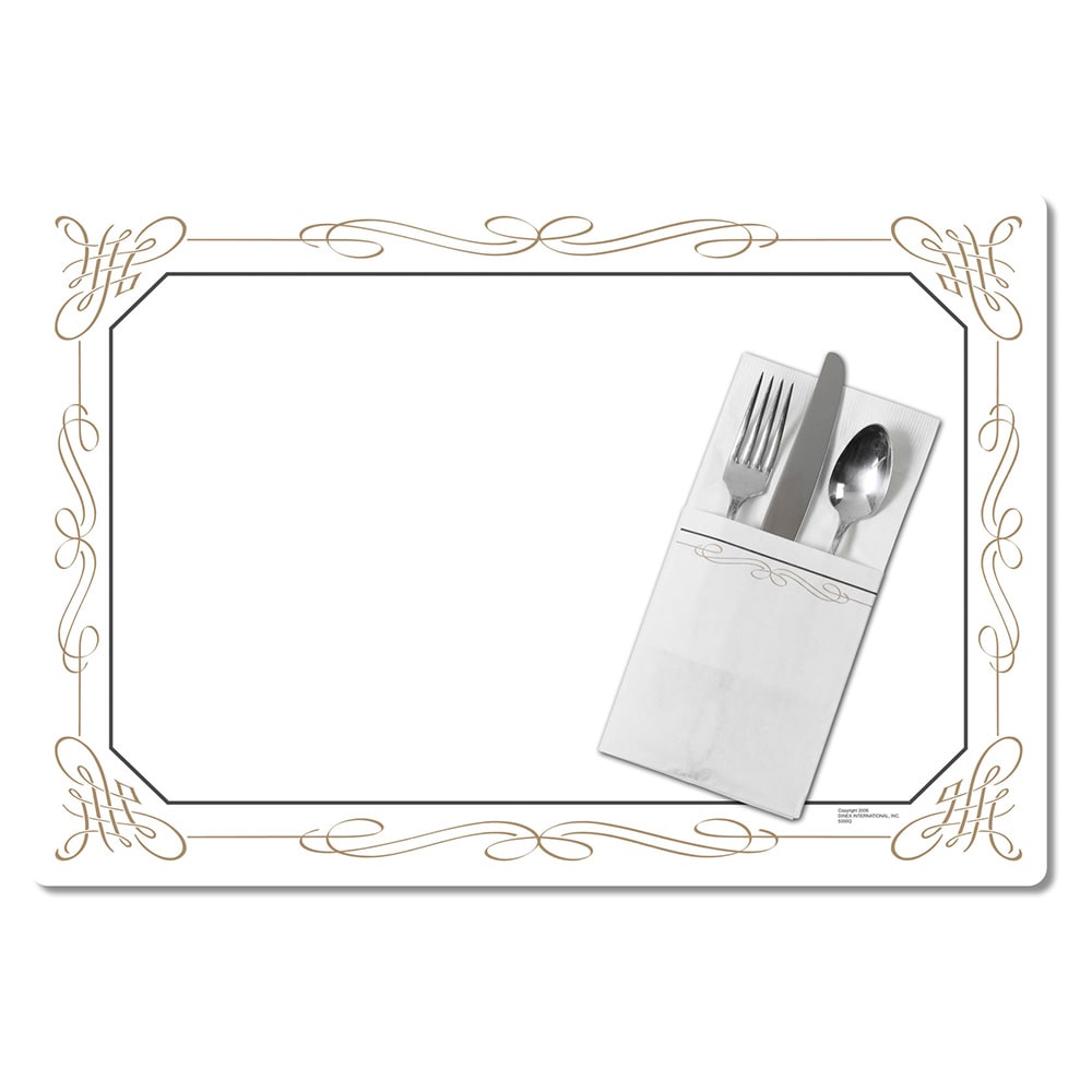 171-DX5350RR Rectangular Tray Liner - 13 3/8" x 17 7/8", Paper, Filigree