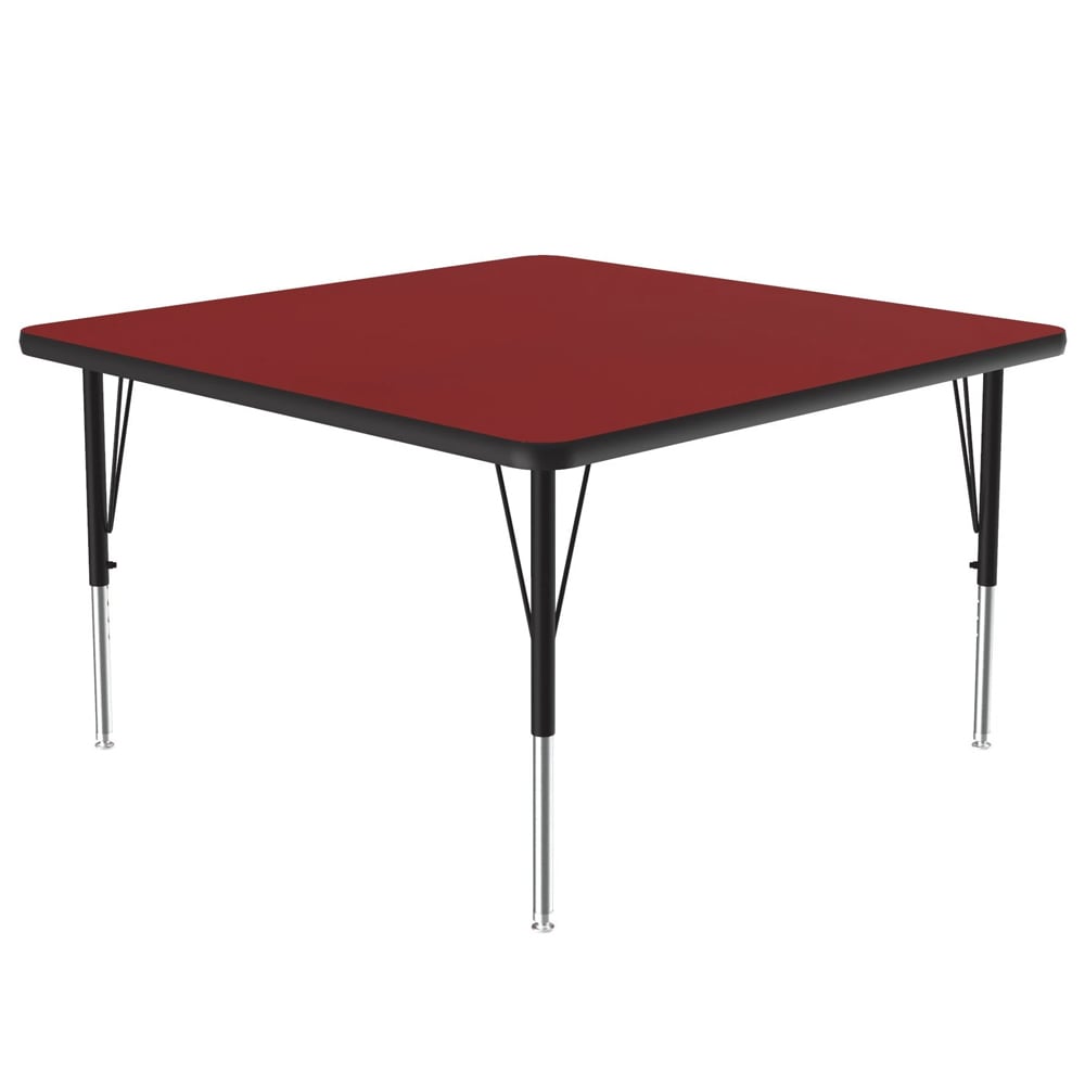 228-A3636SQ35 36" Square Activity Table w/ 1 1/4" High Pressure Top, Red
