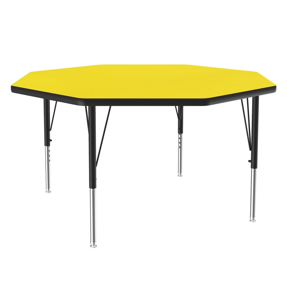 228-A48OCT38 48" Octagonal Table w/ 1 1/4" High Pressure Top, Yellow