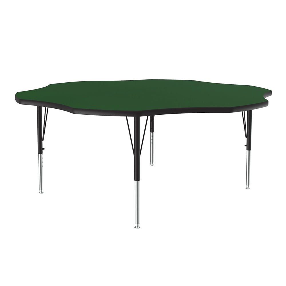 228-A60FLR39 48" Flower Shape Table w/ 1 1/4" High Pressure Top, Green
