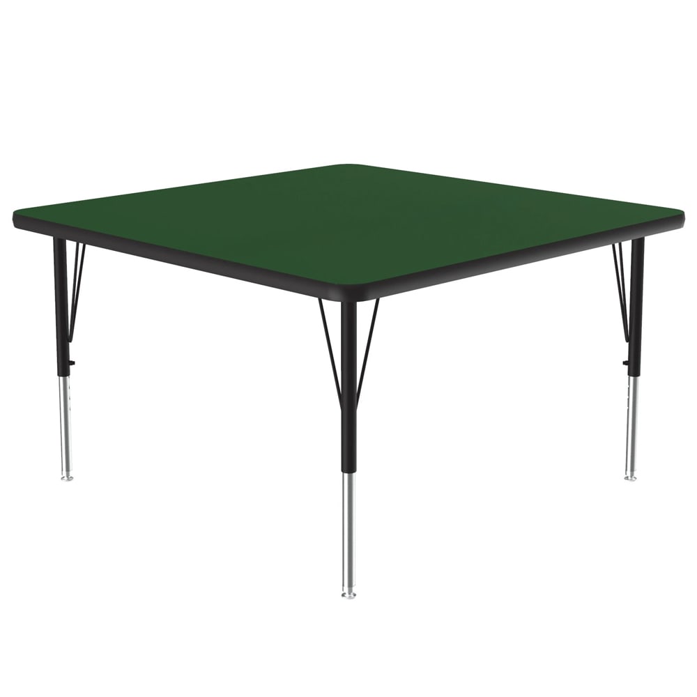 228-A4848SQ39 48" Square Activity Table w/ 1 1/4" High Pressure Top, Green