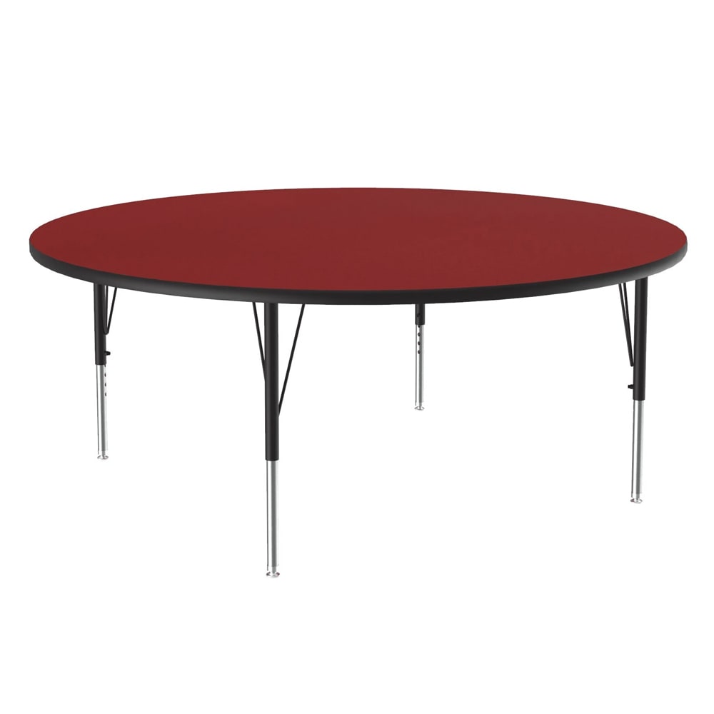 228-A60RND35 60" Round Table w/ 1 1/4" High Pressure Top, Red