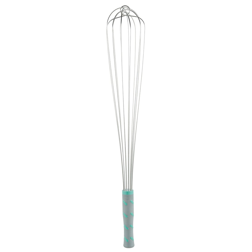 175-47096 22" French Whip - Aqua Nylon Handle, Stainless Steel