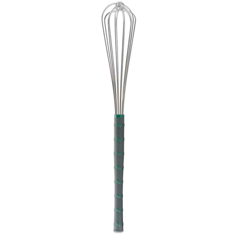 175-47097 24" French Whip - Aqua Nylon Handle, Stainless Steel