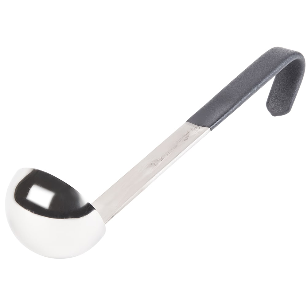 175-4980220 2 oz Jacob's Pride® Collection Ladle - Stainless Steel, Black Kool-Touch® Handle