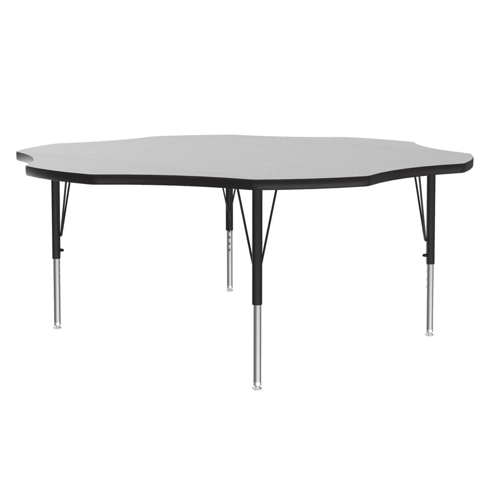 228-AM60FLR15 60" EconoLine Flower Shaped Activity Table w/ Gray Granite Top, 29"H