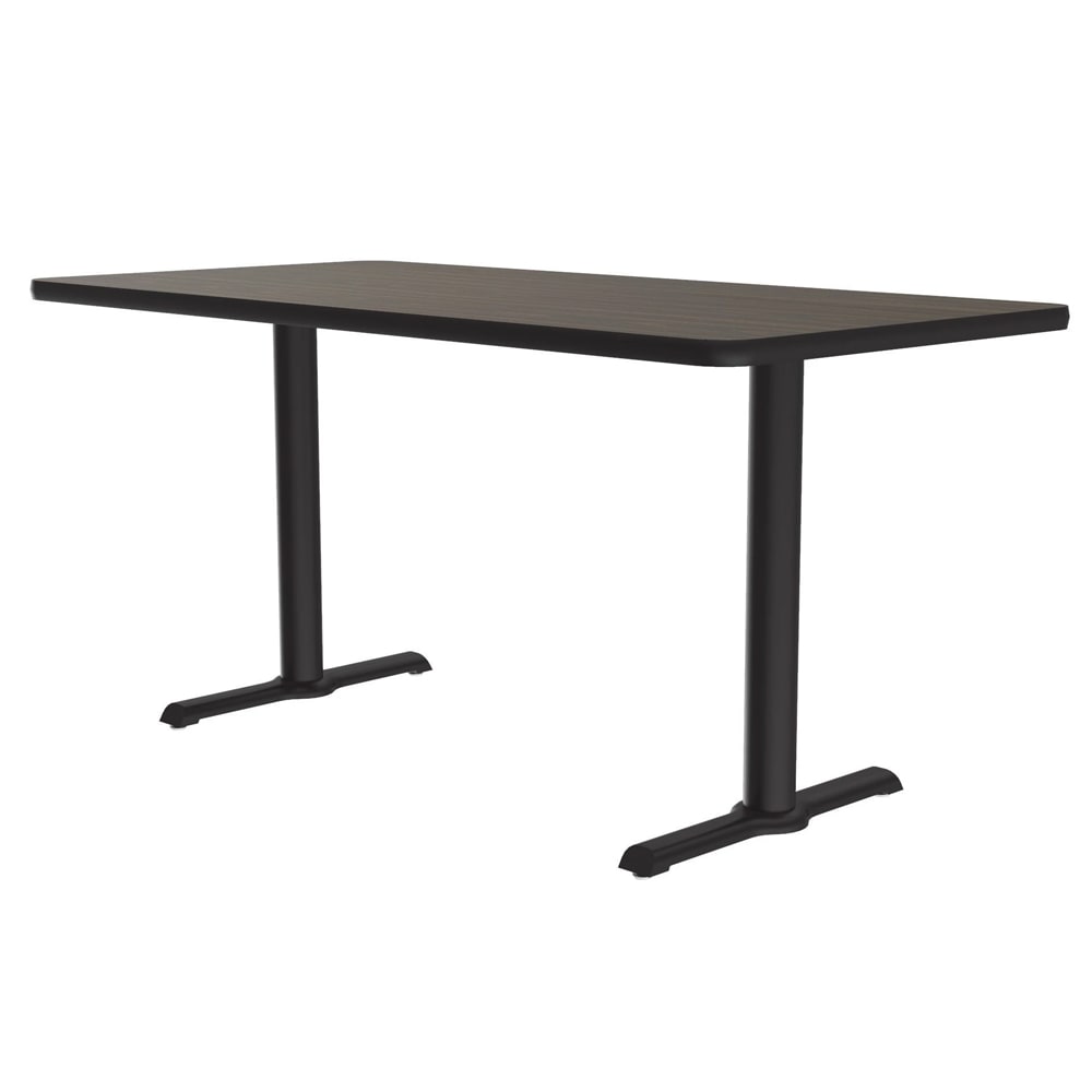 228-BTT306001 Rectangular Dining Height Table w/ Walnut Laminate Top - 60"W x 30"D, Cas...