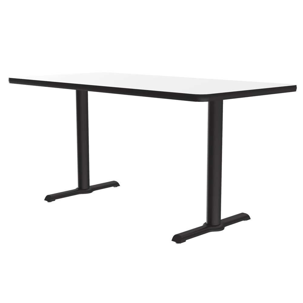 228-BTT306036 Rectangular Dining Height Table w/ White Laminate Top - 30"W x 60"D, Cast...