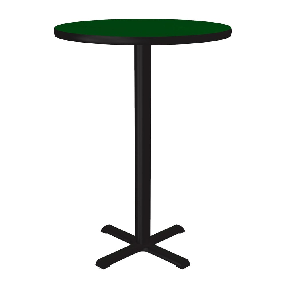 228-BXB30R29 30" Round Bar Height Table - Green Laminate Top, Cast Iron Base