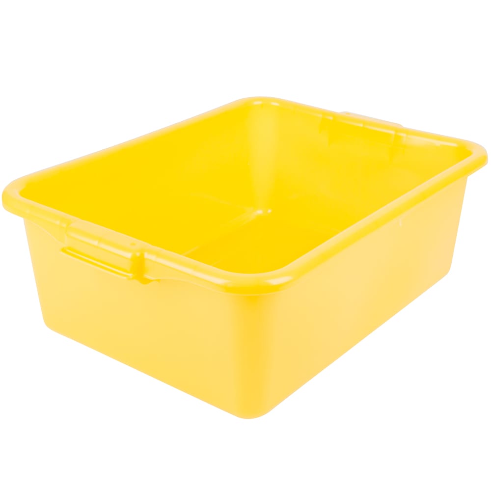 175-1527C08 Food Storage Box - Molded Handles, 20x15x7", Yellow