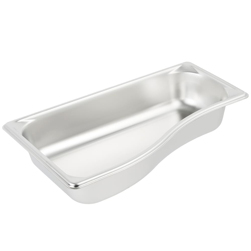175-3100320 Super Pan® Shapes Third Size Steam Pan - Wild, Stainless Steel