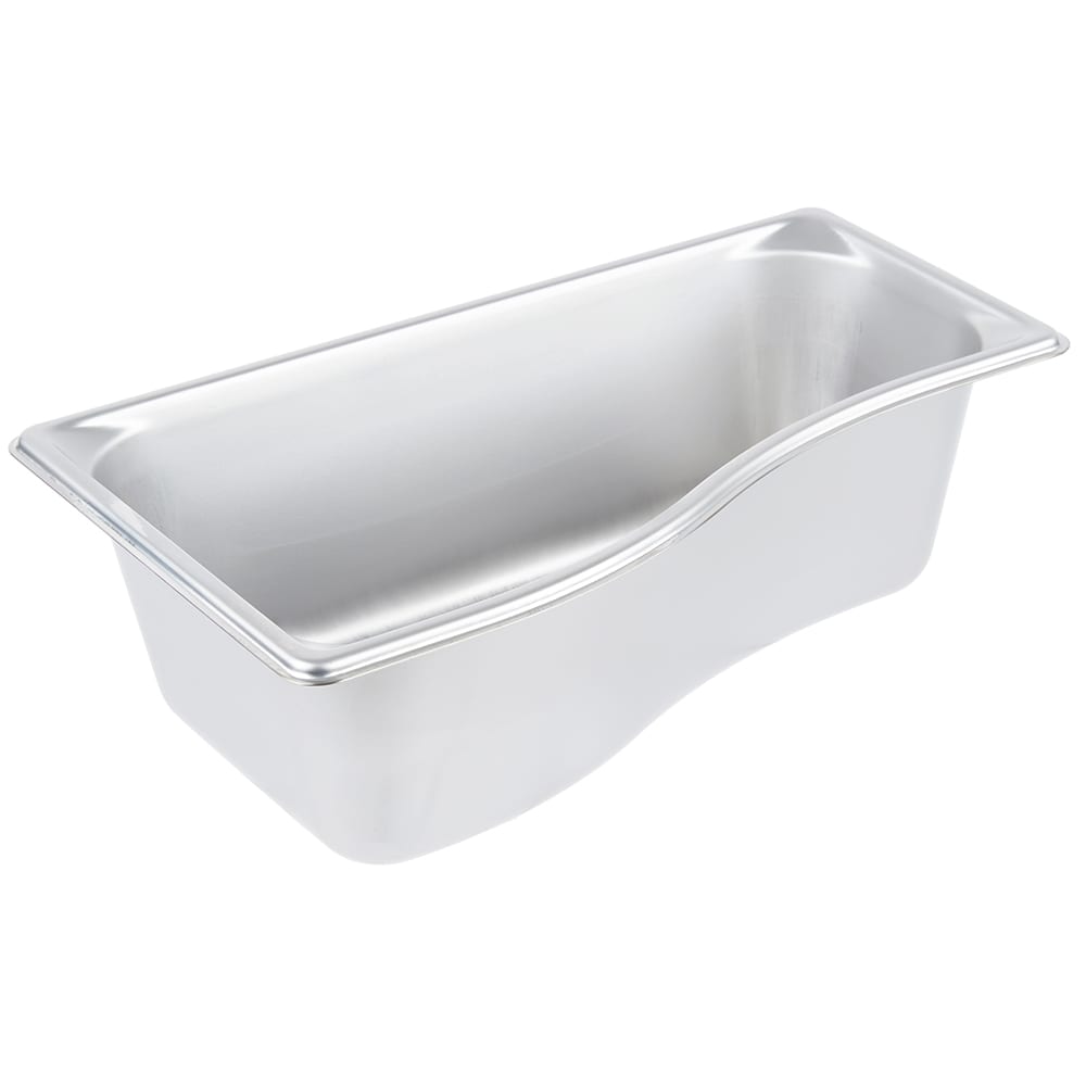 175-3100340 Super Pan® Shapes Third Size Steam Pan - Wild, Stainless Steel