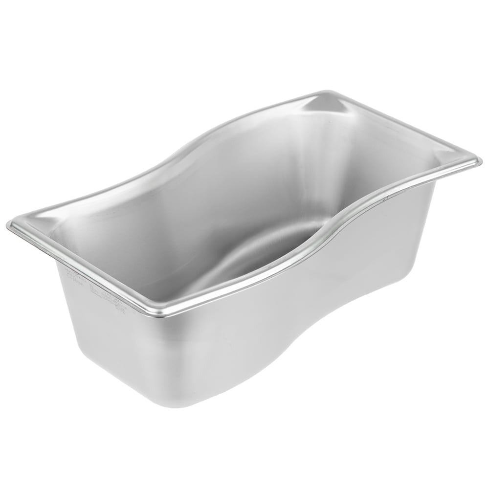 175-3100341 Super Pan® Shapes Steam Table Wild Inner Pan - 1/3 Size, 4" Deep, 22 ga Stainles...