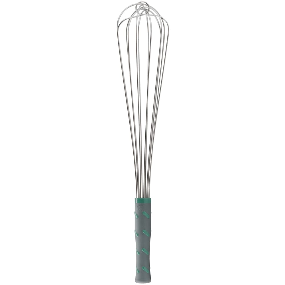 175-47094 18" French Whip - Aqua Nylon Handle, Stainless Steel
