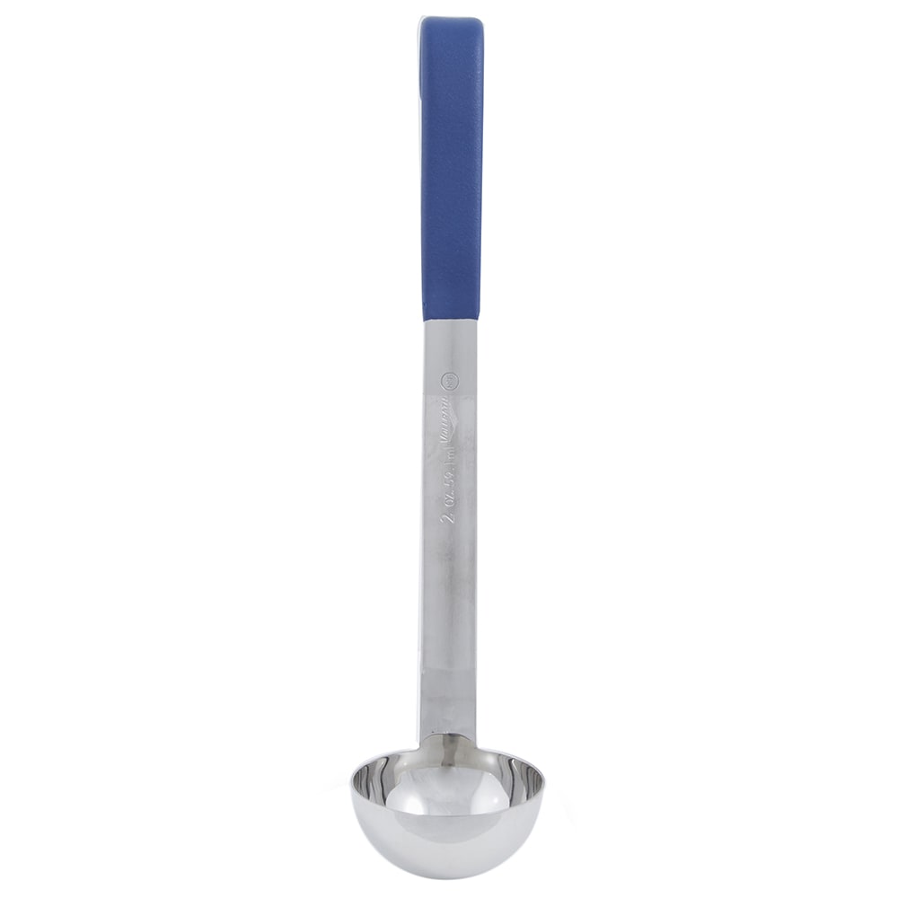 175-4980230 2 oz Jacob's Pride® Collection Ladle - Stainless Steel, Blue Kool-Touch® Handle