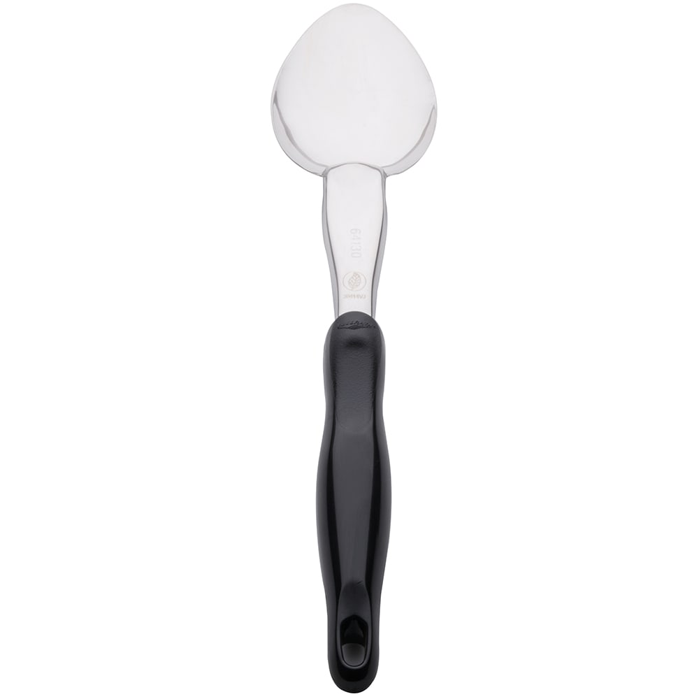 175-64130 14" Heavy-Duty Solid Spoon - Black Nylon Handle