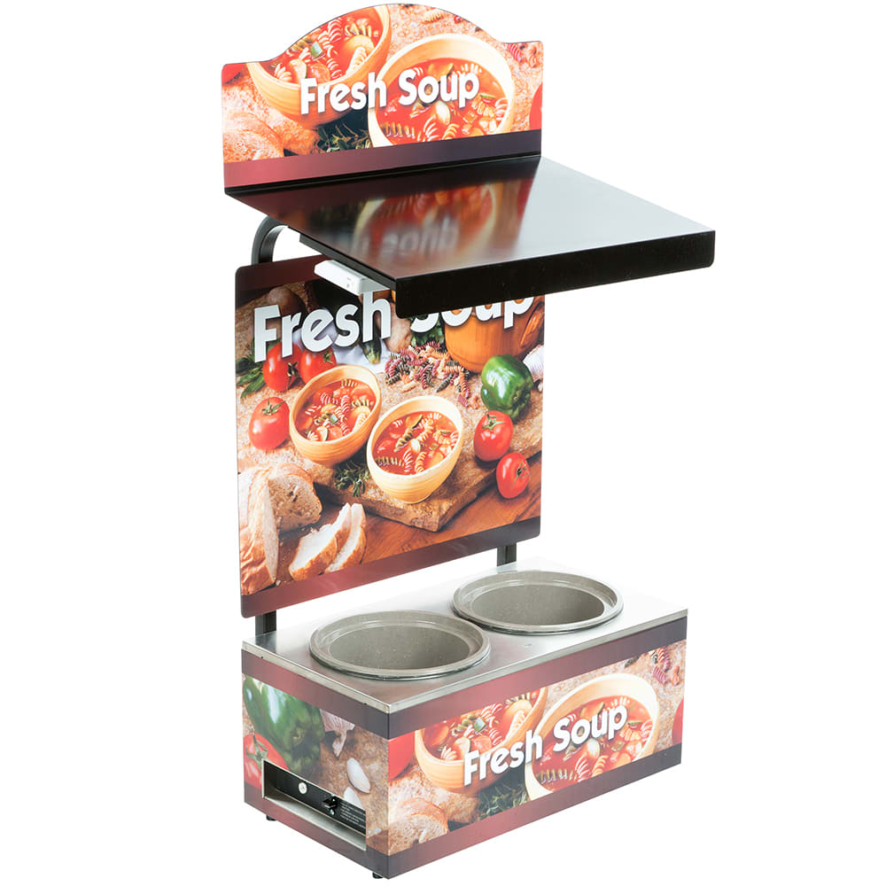 175-7203203 (2) 7 1/4 qt Countertop Soup Warmer w/ Thermostatic Controls, 120v