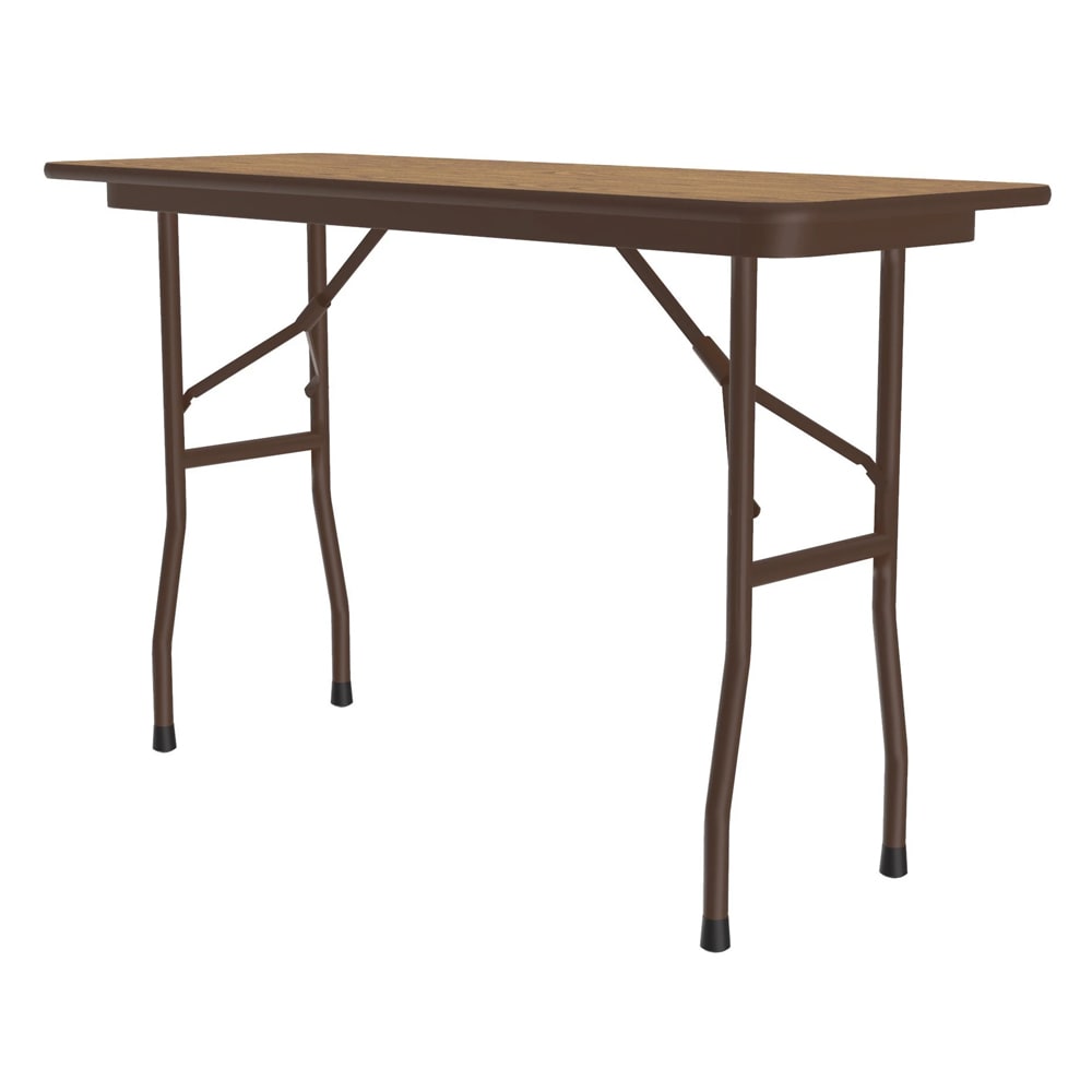 228-CF1848M06 48" Rectangular Folding Table w/ Medium Oak Melamine Top, 29"H
