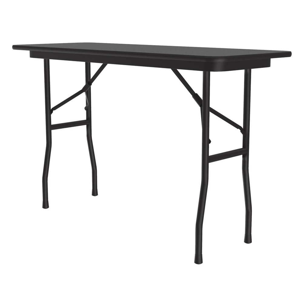 228-CF1848M07 48" Rectangular Folding Table w/ Black Granite Melamine Top, 29"H