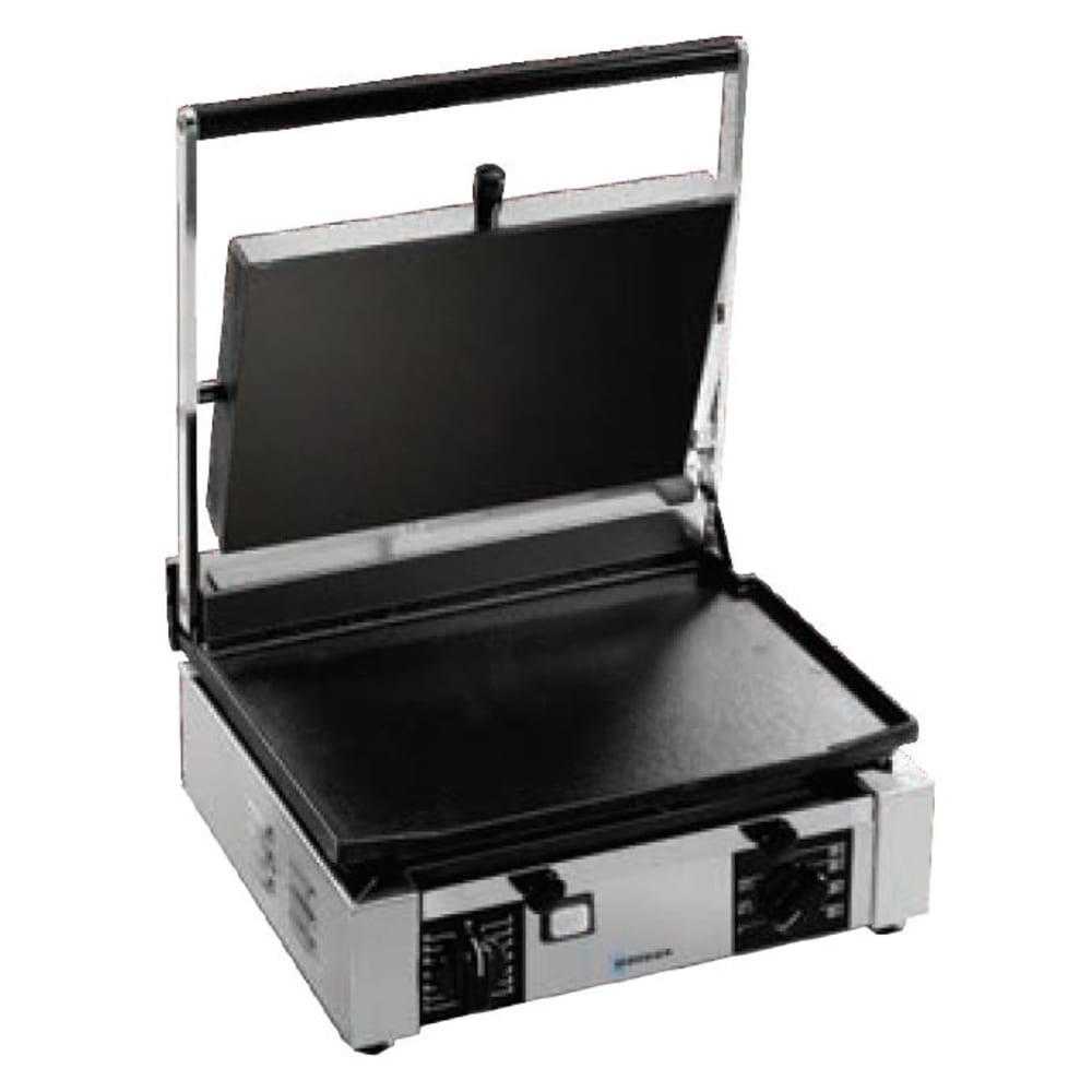 071-PPRESS15F Single Commercial Panini Press w/ Cast Iron Smooth Plates, 120v