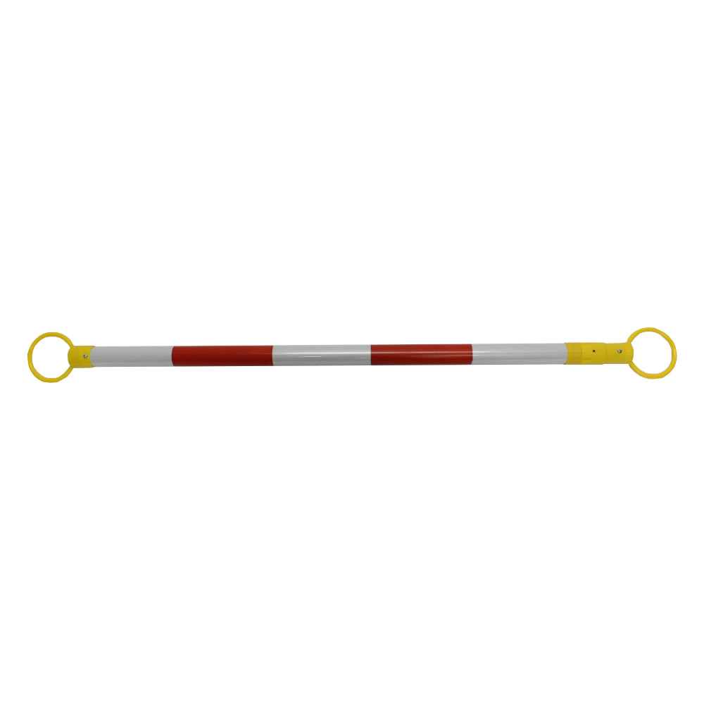 Accuform Signs FBC604 6 1/2 ft Expandable Barrier Cone Bars w/ Reflective Stripes - Plastic, Orange/White