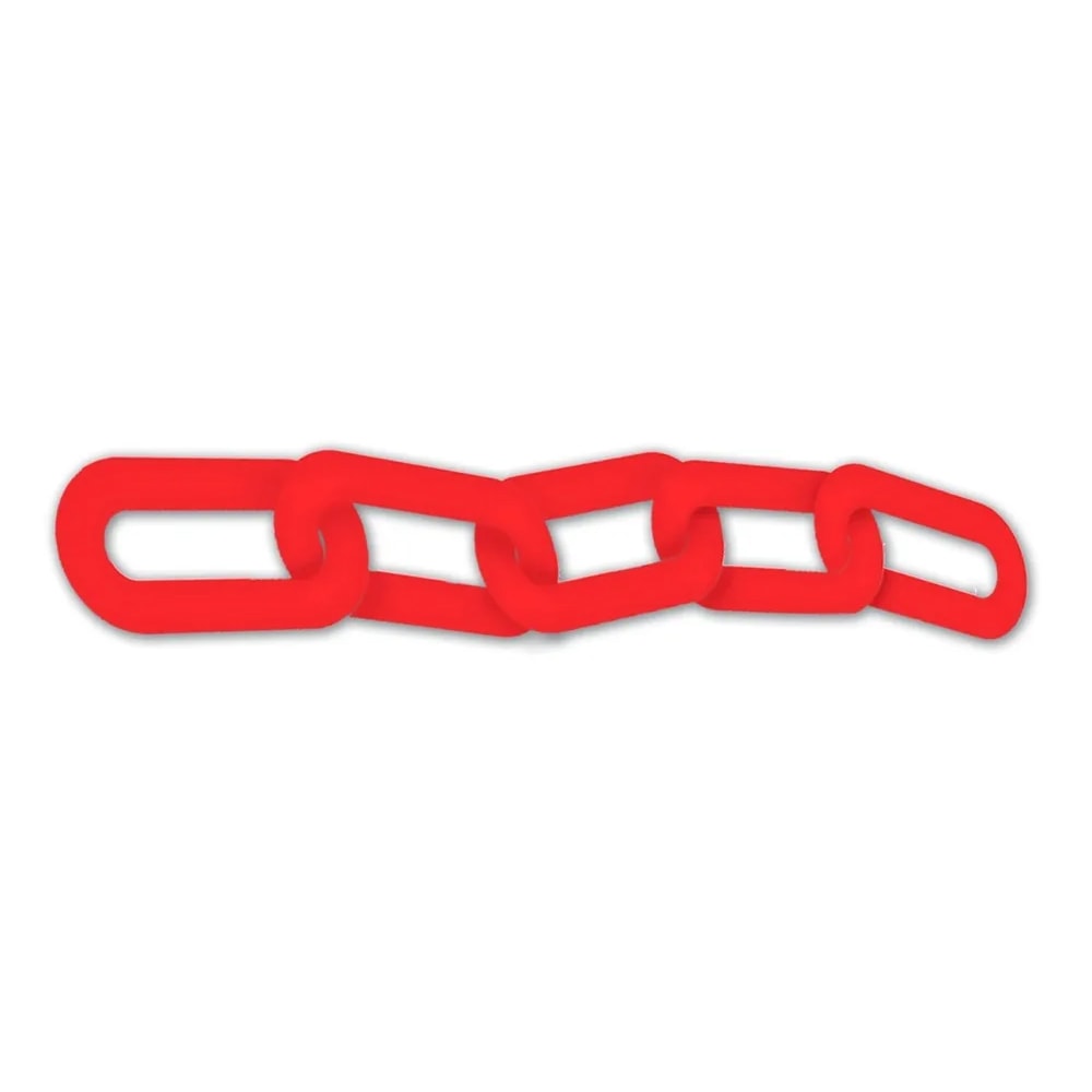 Accuform Signs PRC202RD 1 ft Plastic Chain Links, Red