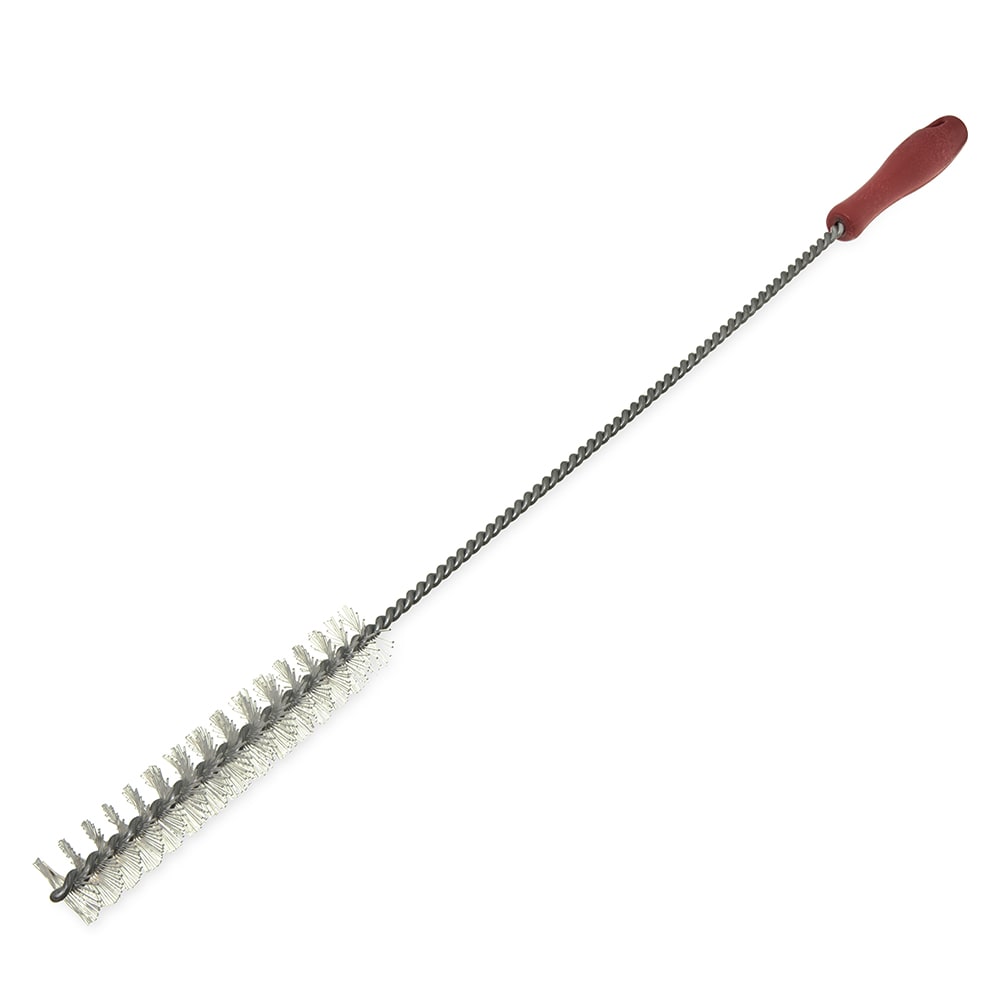 028-4012005 28" Sparta® Fryer Brush w/ Stiff Bristles - Plastic Handle, Red