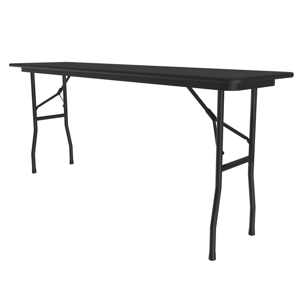 228-CF1860M07 60" Rectangular Folding Table w/ Black Granite Melamine Top, 29"H