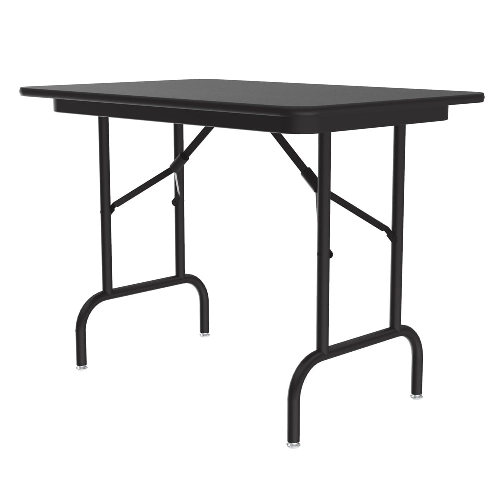 228-CF2448MK07 48" Rectangular Folding Table w/ Black Granite Melamine Top, 26 1/2"H