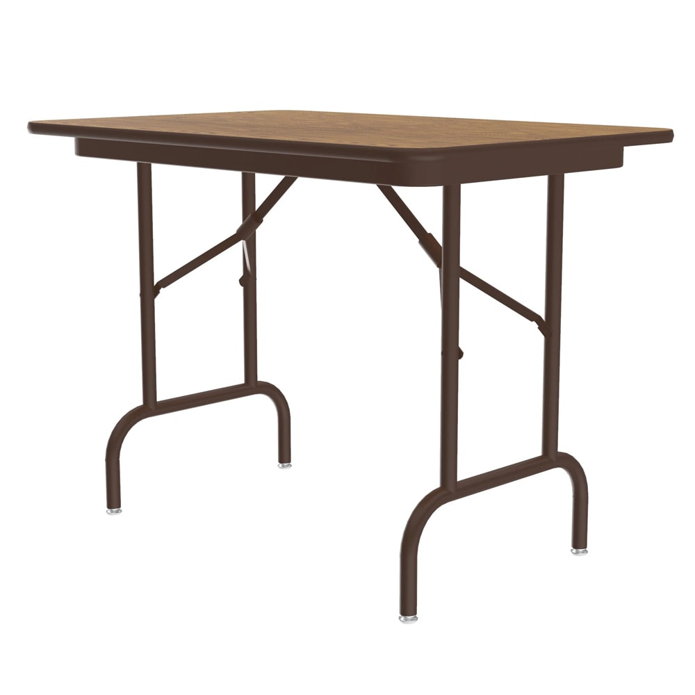 228-CF2448M06 48" Rectangular Folding Table w/ Medium Oak Melamine Top, 29"H