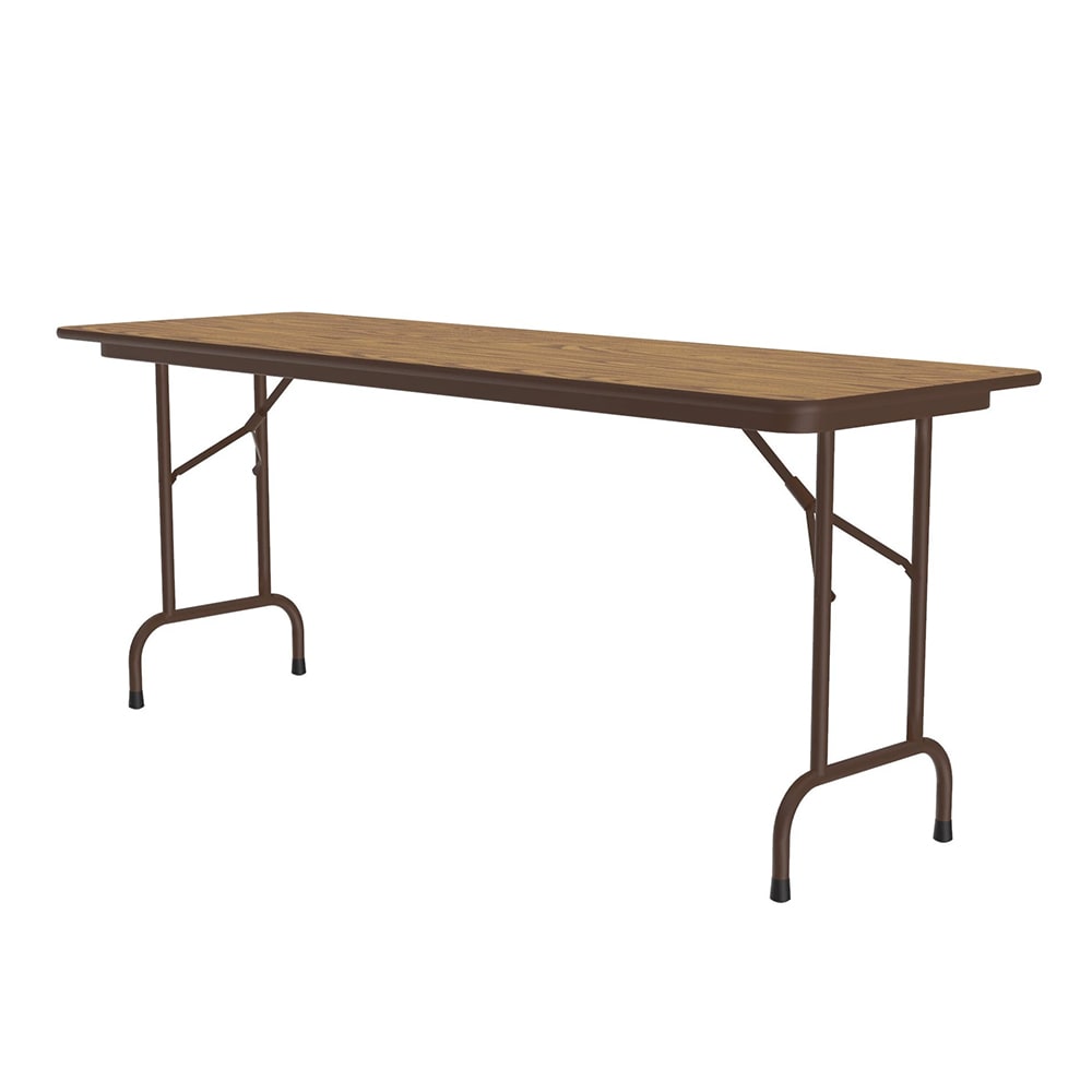 228-CF2472M06 72" Rectangular Folding Table w/ Medium Oak Melamine Top, 29"H