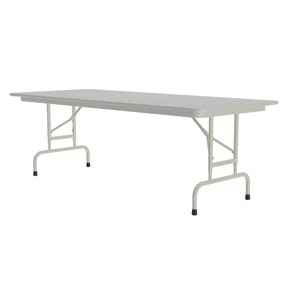 228-CFA3060M15 60" Rectangular Folding Table w/ Gray Granite Melamine Top, 29"H