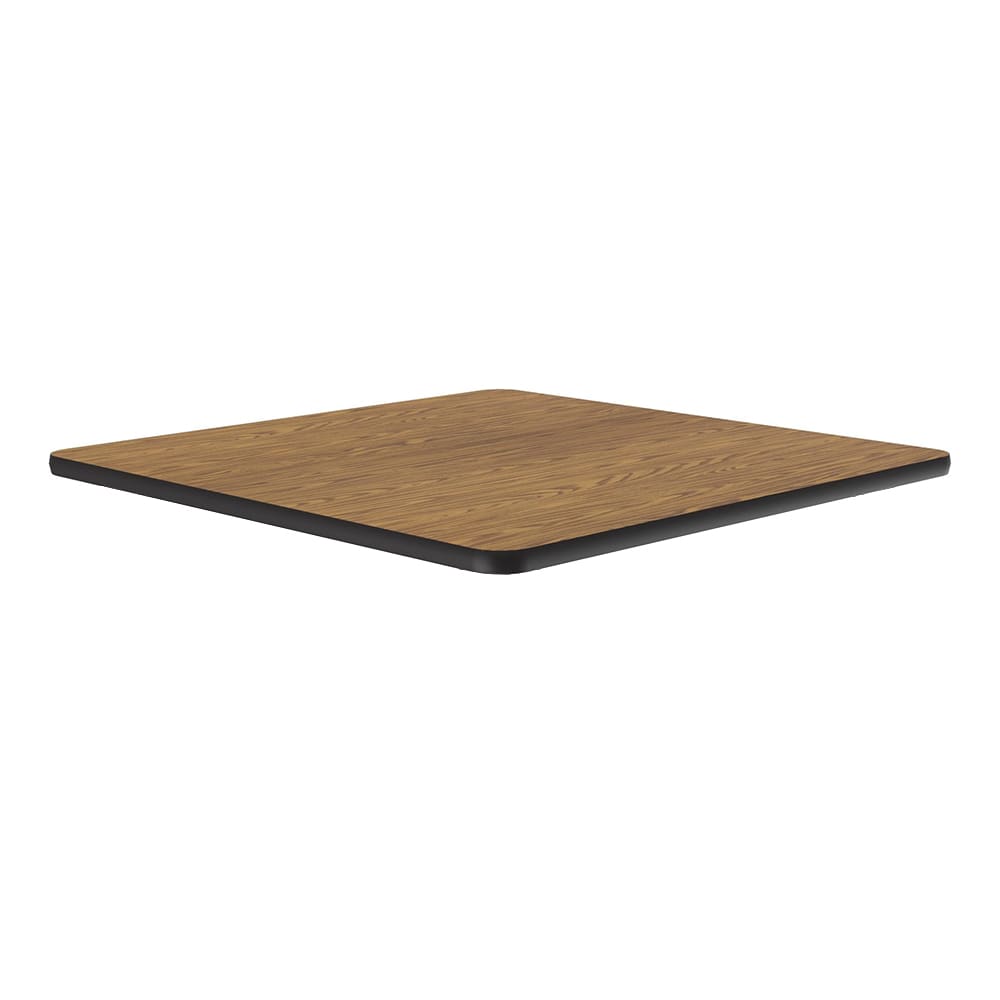 228-CT24S06 24" Square Cafe Breakroom Table Top, 1 1/4" High Pressure, Oak