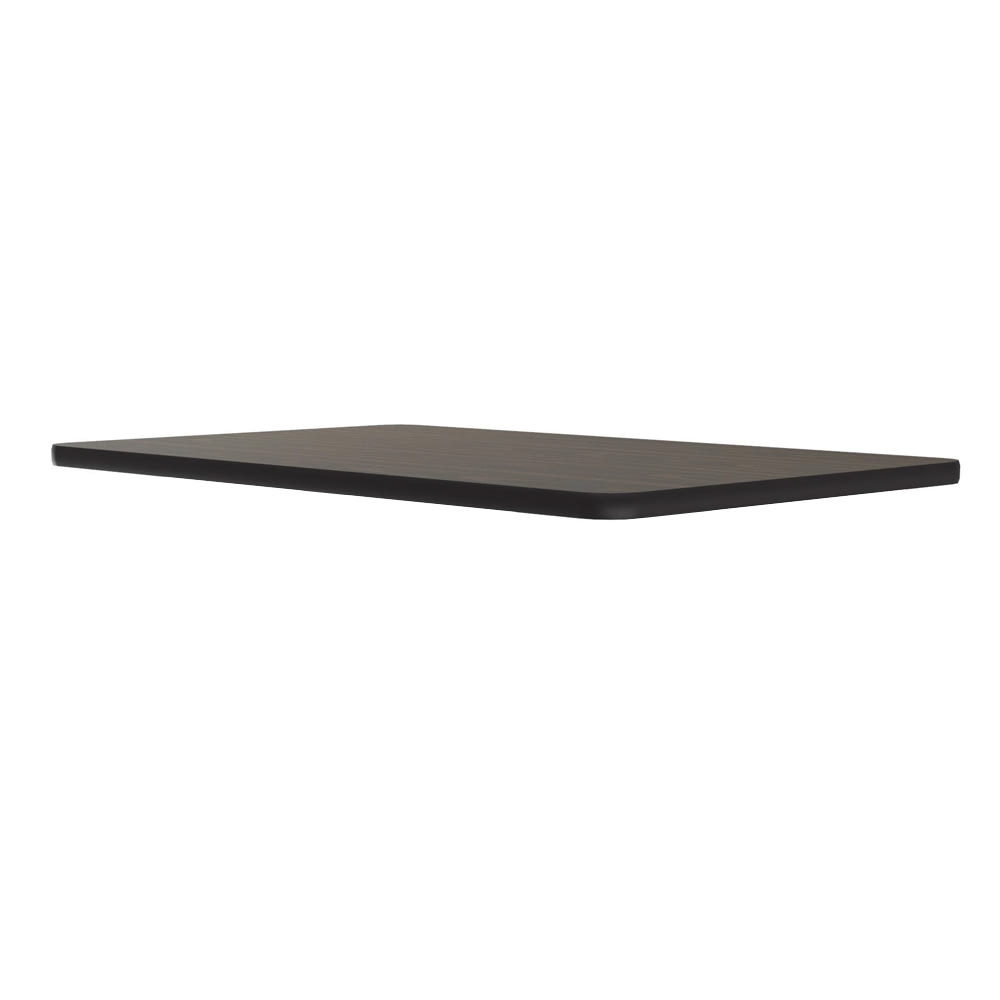 228-CT304201 Cafe Breakroom Table Top, 1 1/4" High Pressure, 30 x 42", Walnut