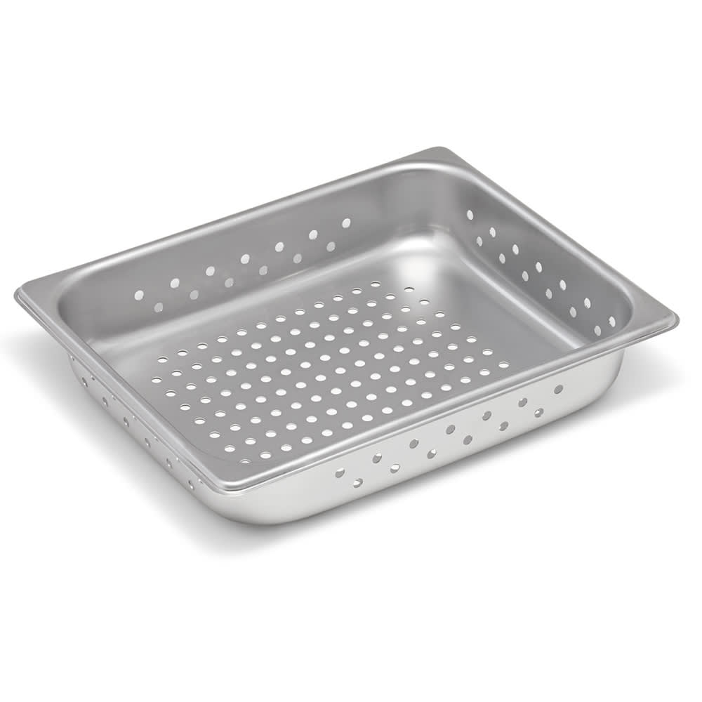 175-30223 Super Pan V® Half Size Steam Pan - Perforated, Stainless Steel
