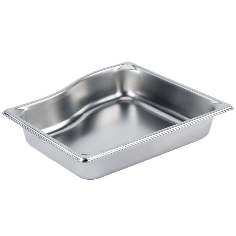 175-3100220 Super Pan® Shapes Half Size Short Steam Pan - Wild, Stainless Steel