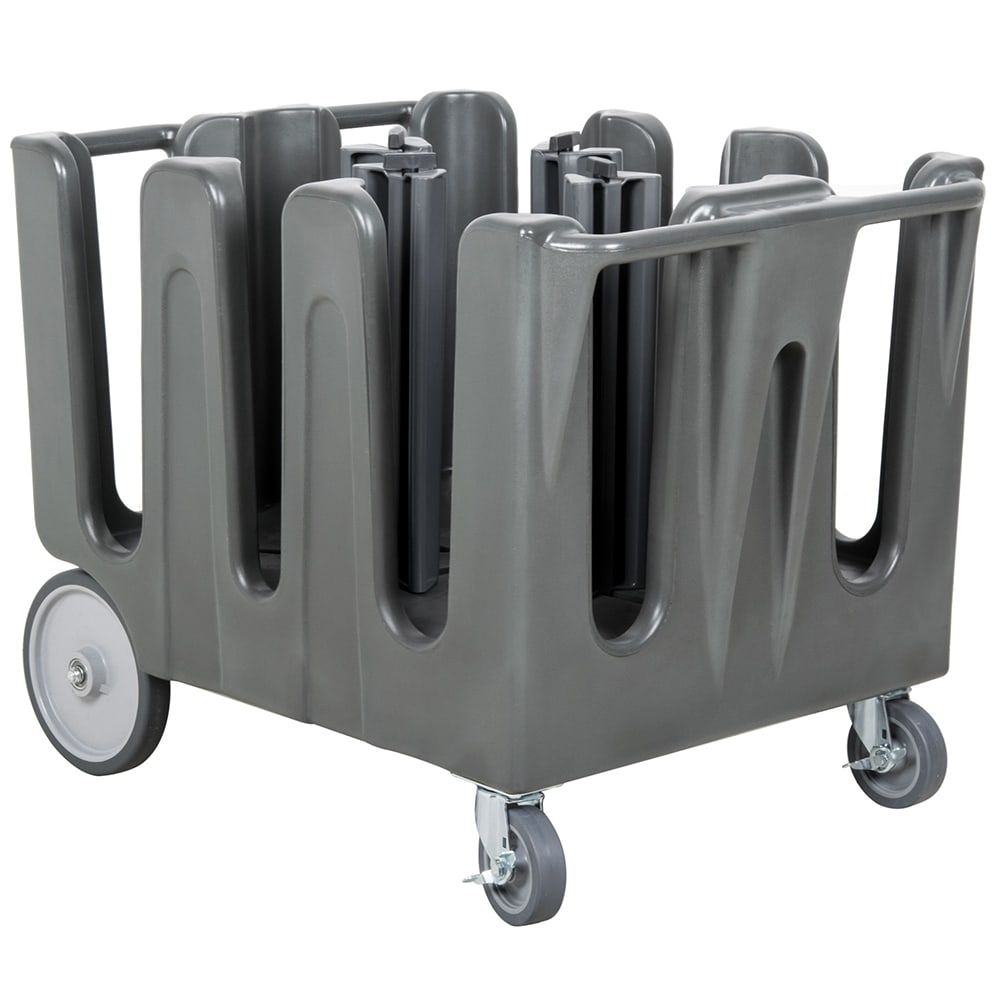 175-ADC4 40" Mobile Dish Caddy w/ (5) Columns - Plastic, Gray