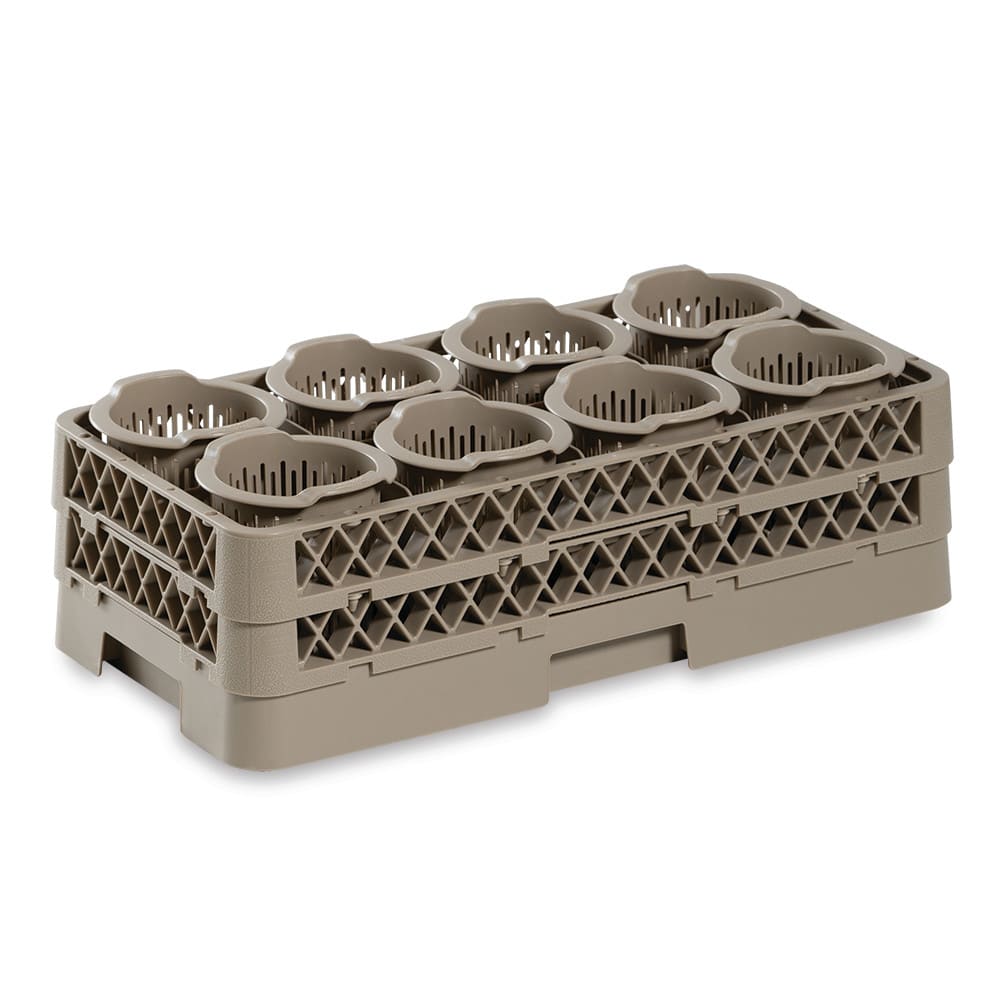 175-HR1370 Flatware Dishwasher Rack - Half-Size, (8) Cylinders, Plastic, Beige
