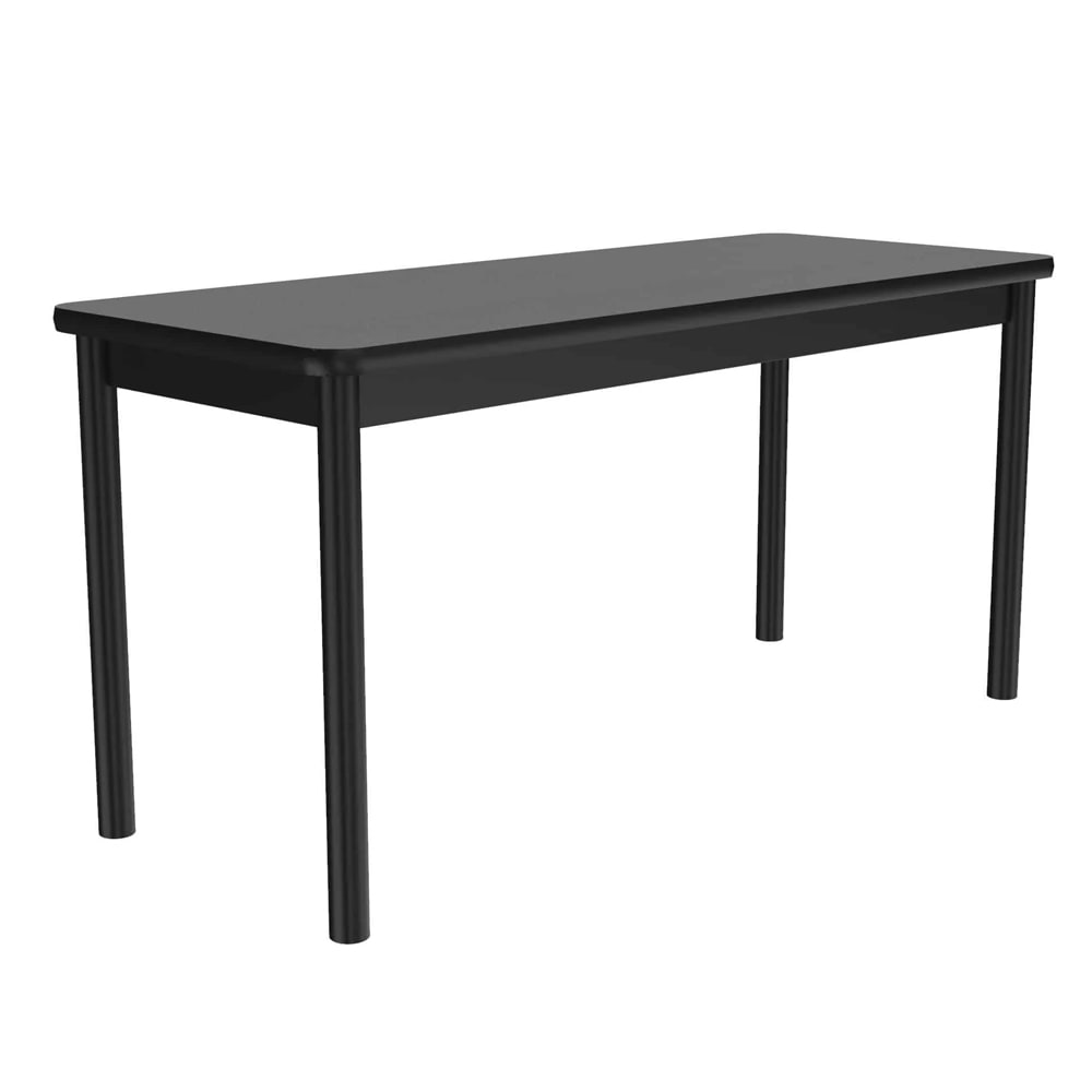 228-LR246015 Economical Library Table Wear Resistant Surface T Mold Edge 24x60" Gray Granite