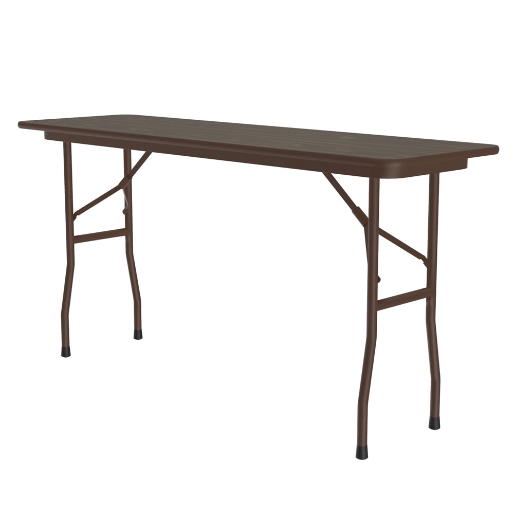 228-PC1860P01 60" Rectangular Folding Table w/ Walnut Plywood Top, 29"H