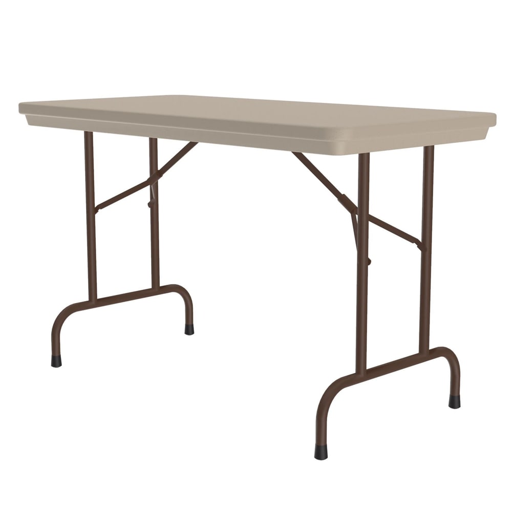 228-R244824 48" R-Series Rectangular Folding Table w/ Mocha Granite Plastic Top, 29"H