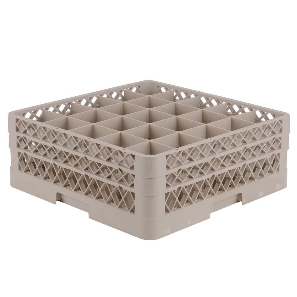 175-TR6BB Traex® Glass Rack w/ (25) Compartments - (2) Extenders, Beige