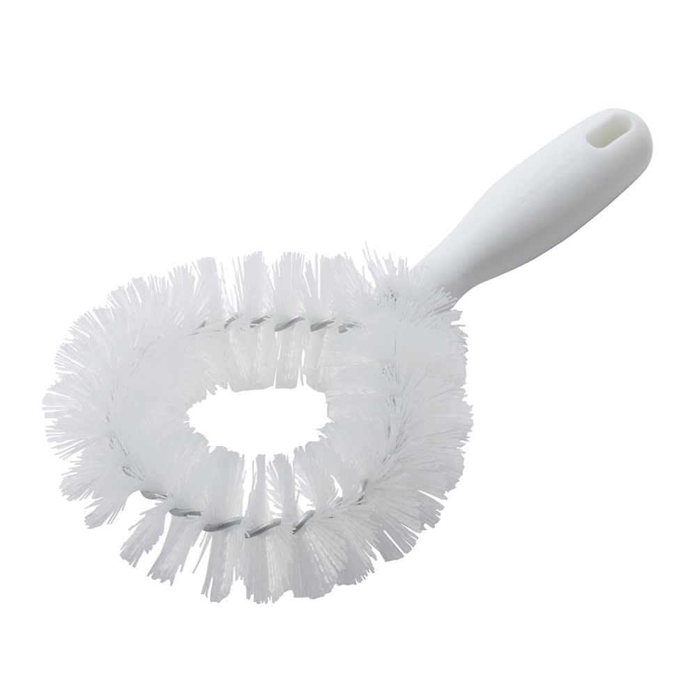 080-BRV10 9 1/4" Vegetable Brush w/ Poly Bristles - Plastic Handle, White