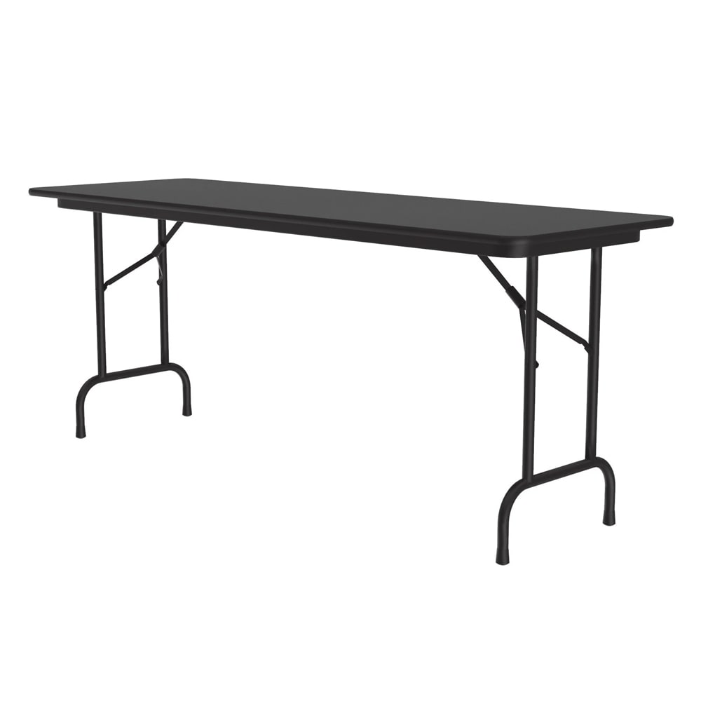 228-CF2472PX07 72" Rectangular Folding Table w/ Black Granite Top, 29"H