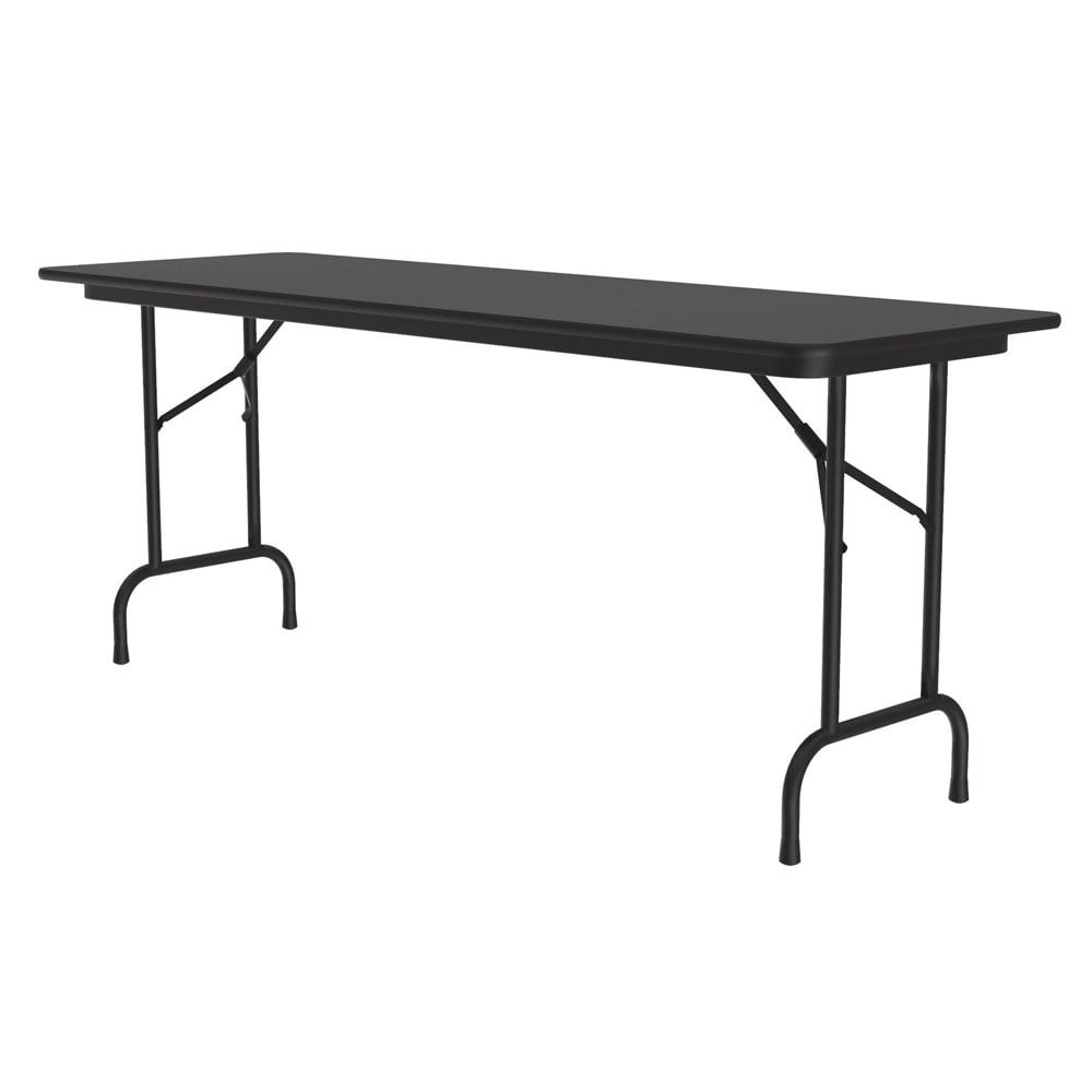 228-CF2496PX07 96" Rectangular Folding Table w/ Black Granite Top, 29"H